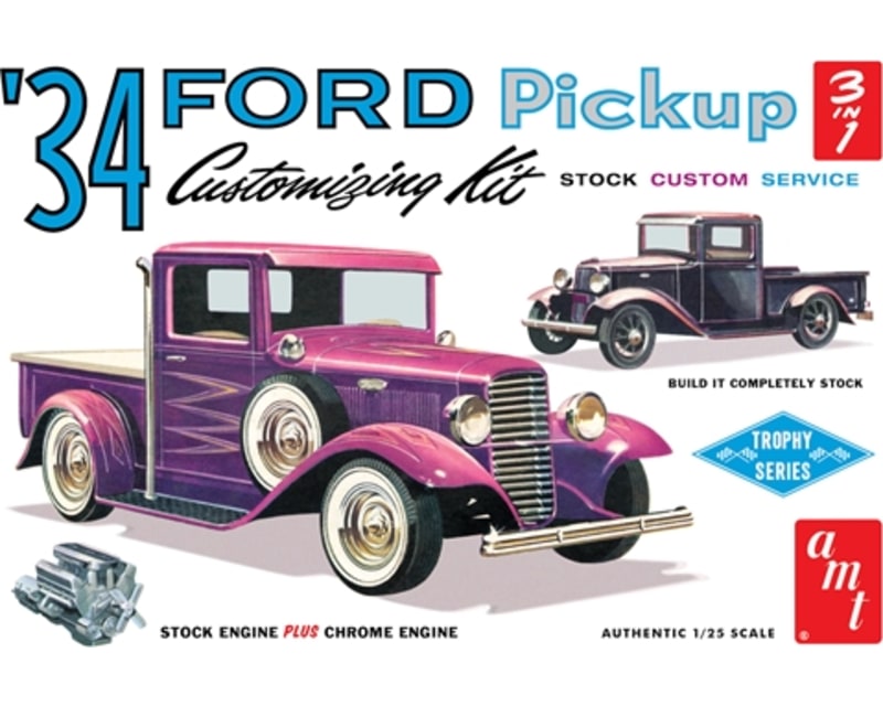 1/25 1934 F0RD Pickup Customizing Model Kit