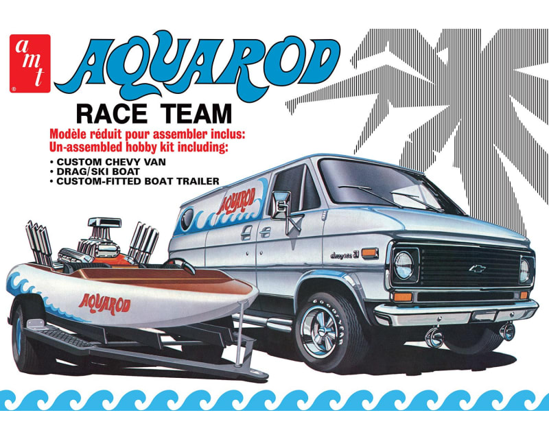 Aqua Rod Race 75' Chevy Van Race Boat Trailer 1/25