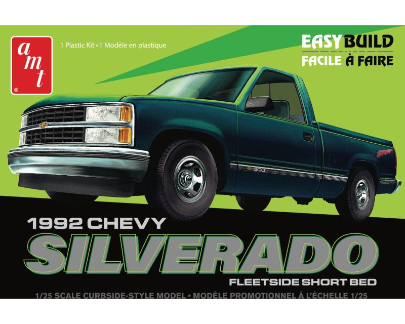 1/25 92 Silverado Shortbed Fleetside Easy Build Plastic Model Ki