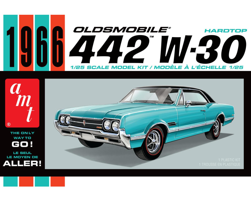 1:25 1966 Olds 442 Hardtop Plastic Model Scale Kit
