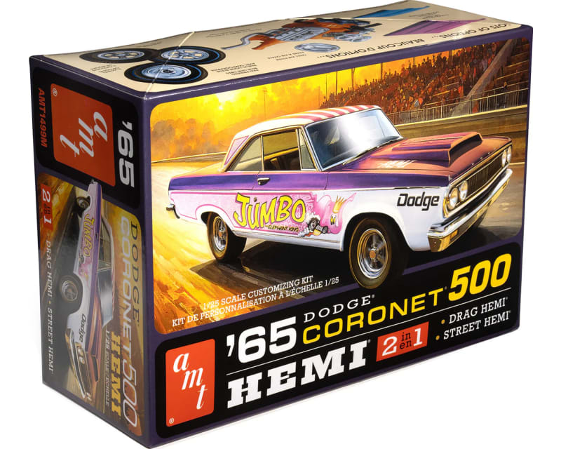 Tap to zoom 1/25 1965 Dodge Coronet 500 Hardtop HEMI Plastic Model Kit