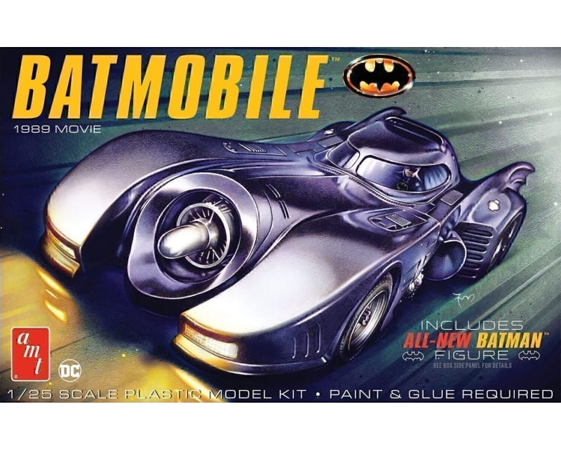 1989 Batmobile w/Seated Batman Figure Plastic Model Kit