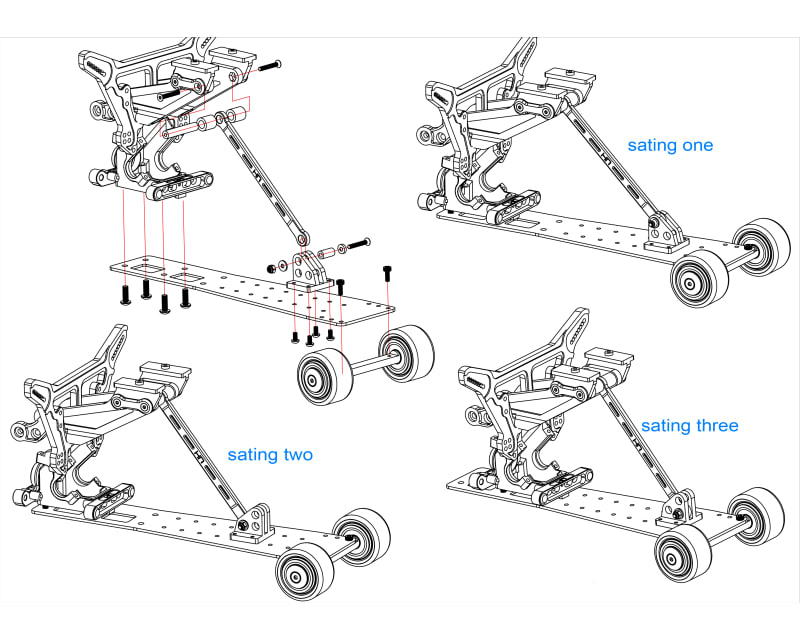 Speed Run Stainless Steel Wheelie Bar for Arrma 1/8