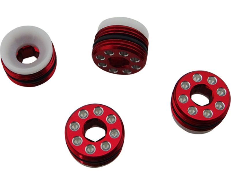 Aluminum Delrin Cap Hub Nut with O-Ring Red Arrma 1/8