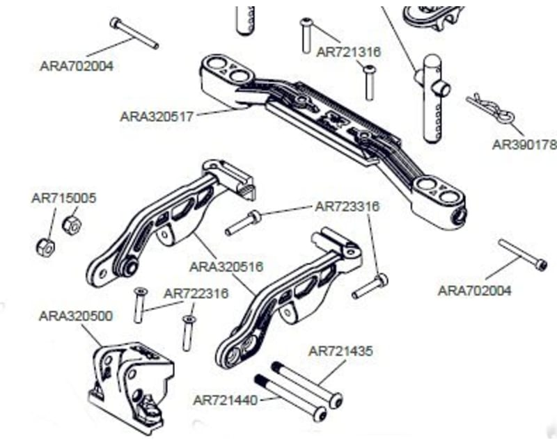 Aluminum Rear Body Mount Support 1/7 Lim Inf