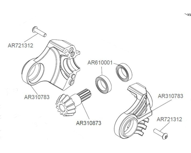 Aluminum Differential Yoke Set Arrma 1:10 4x4