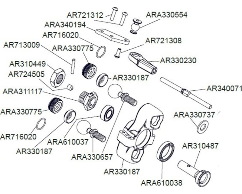 Aluminum Steering Blocks Hd Bearings Kraton Senton Talion Typhon