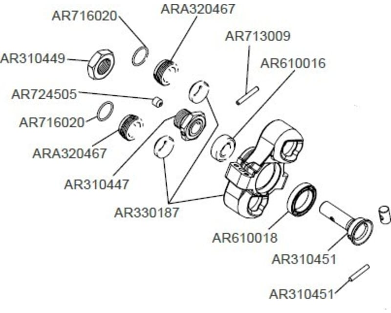Aluminum Steering Blocks Hd Bearings Kraton Senton Talion Typhon