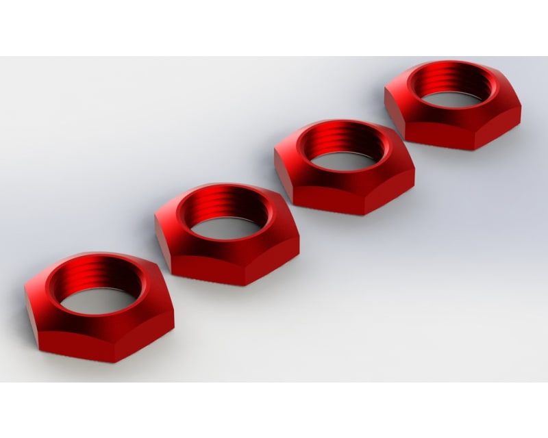 AR330360 Aluminum Wheel Nut 17mm Red Nero 4