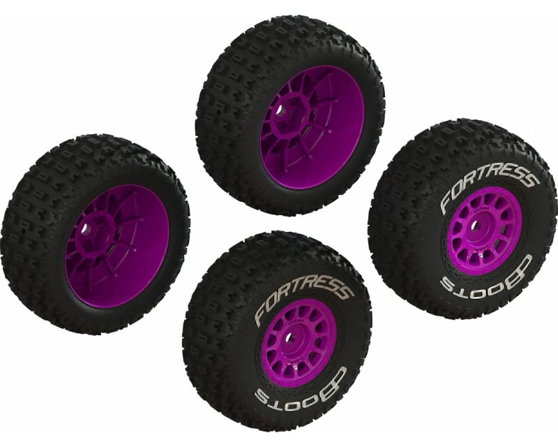 dBoots 'FORTRESS' Tire Set Glued Purple 2 Pairs