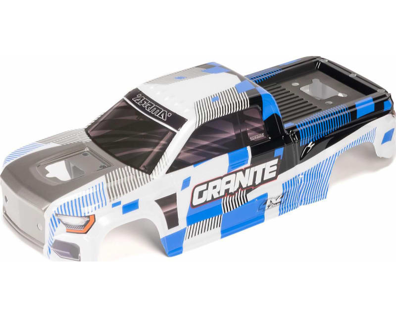 Tap to zoom GRANITE 4x4 Clipless Painted Decaled Body Blue/White