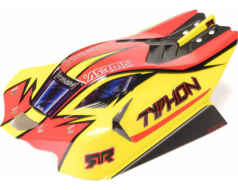 Tap to zoom TYPHON 4x4 Clipless Painted Decaled Body Yellow