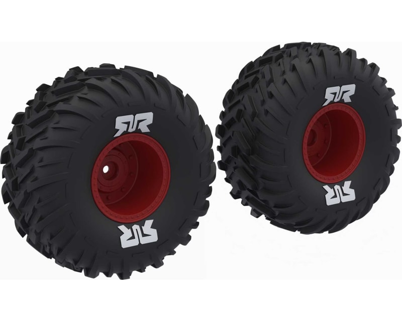 Tap to zoom dBoots Cut Chevron MT Tire Set Glued - Red