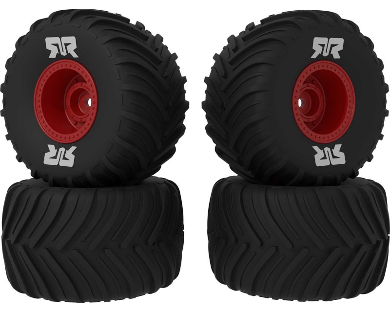 Tap to zoom dBoots Chevron MT Tire Set Glued Red 2 Pairs - GROM