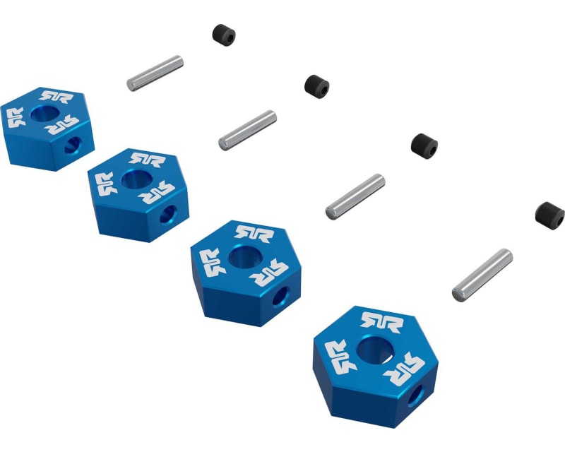 Tap to zoom 12mm Wheel Hex set Metal 4pcs- Blue