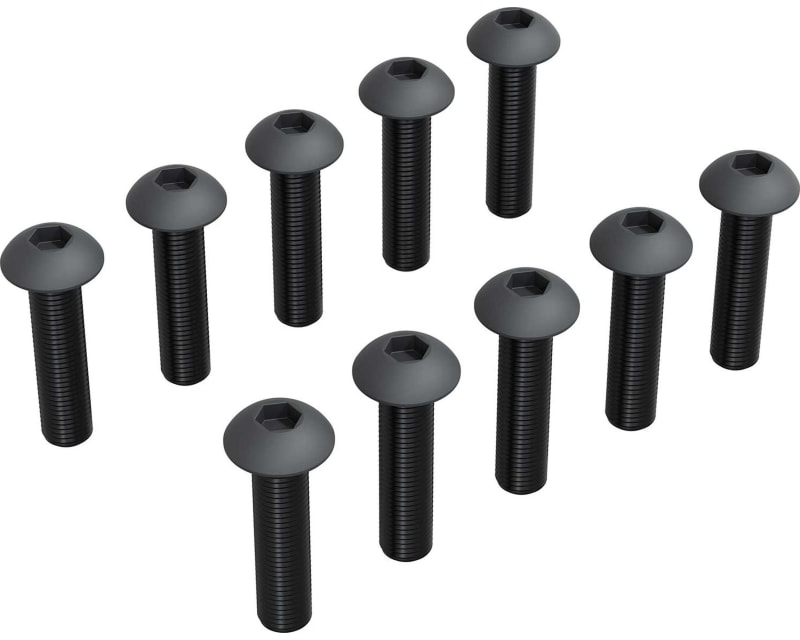 Tap to zoom M2.5x12mm Button Head Screw With M3 Head 10pcs