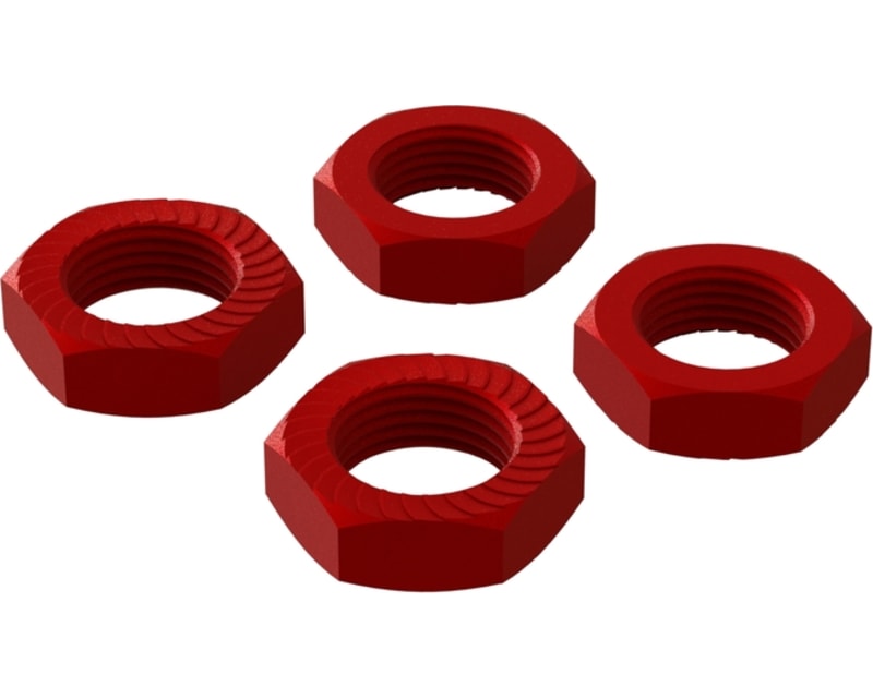 Tap to zoom AR310906 Aluminum Wheel Nut 17mm Red 4