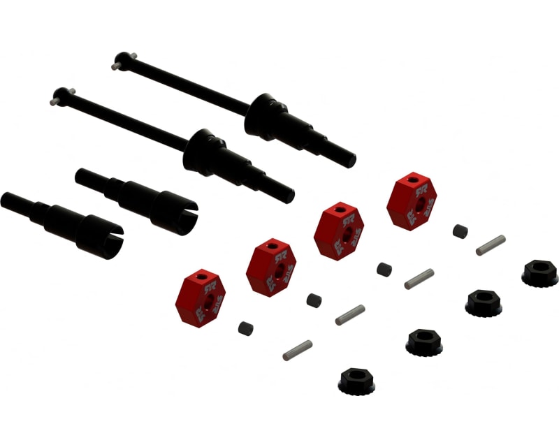 Metal Axle & Wheel Hex Set B 4 pieces - GROM MOJAVE