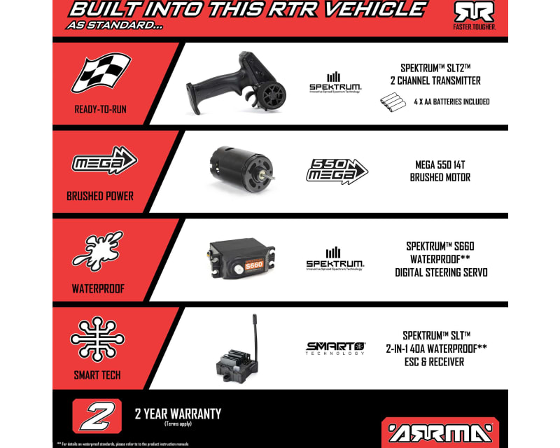 1/10 VORTEKS 2WD RTR Brushed Stadium Truck Blue