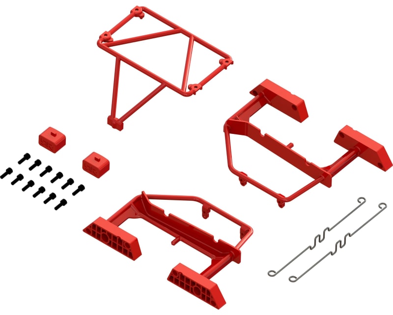 Desert Truck Body Roll Cage Set Red - GROM