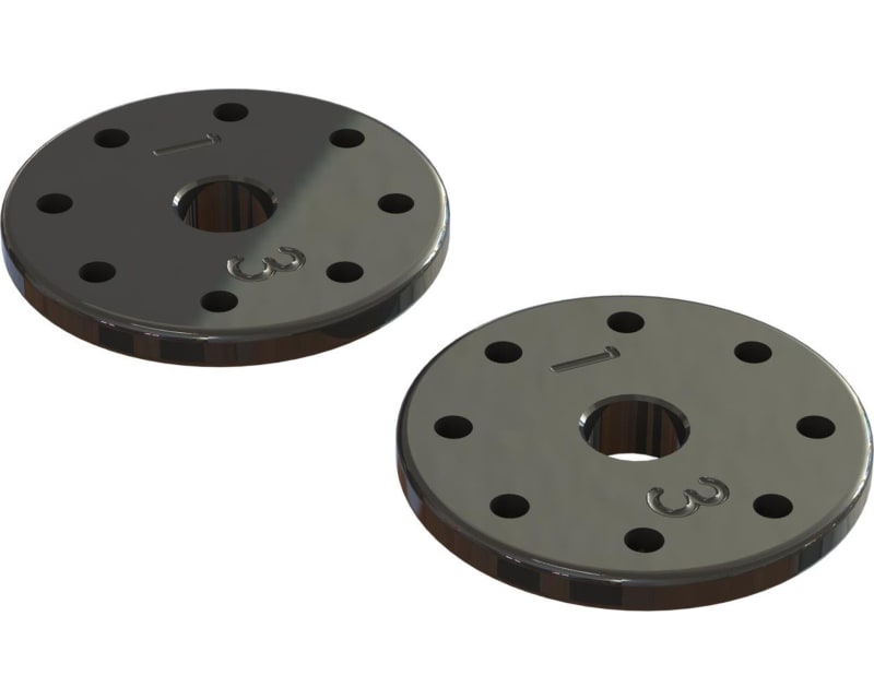 Machined Shock Piston Tapered 8x1.3mm Hole 2 pieces