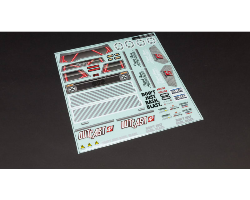 AR402210 Outcast 4S 4x4 Clear Body with Decals