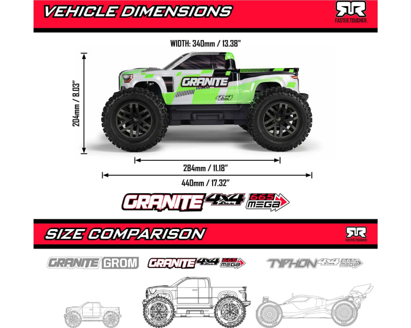 1/10 GRANITE 4X4 RTR Brushed Monster Truck Blue
