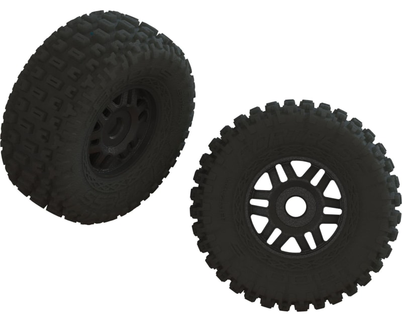 dBoots FORTRESS LP Tire Set Glued Black 1 Pair 17mm hex