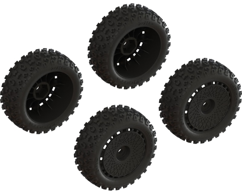 dBoots '2-HO' Tire Set Glued Black 2 Pairs