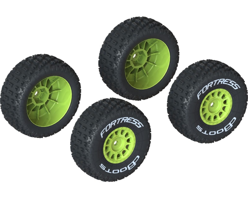 dBoots 'FORTRESS' Tire Set Glued Yellow 2 Pairs