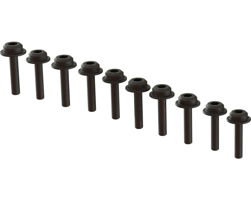Flanged Cap Head Screw M2x12mm 10 pieces photo