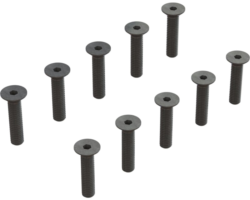 Flat Head Hex Machine Screw M3.5x16mm 10