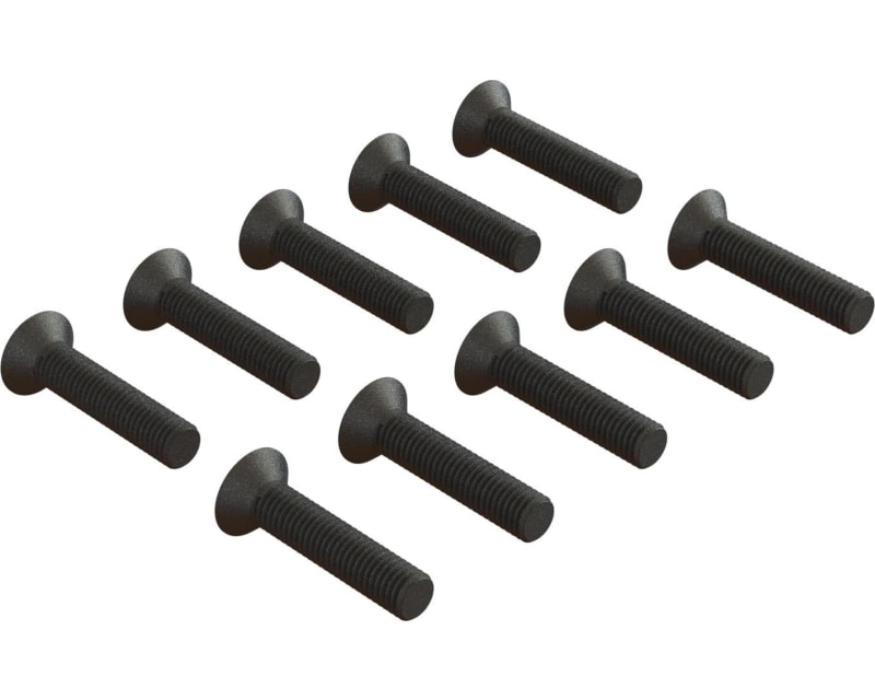 Flat Head Hex Machine Screw M3x14mm 10