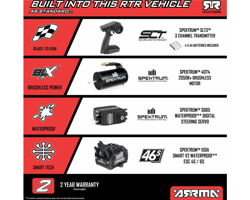 1/8 KRATON 4X4 6S BLX brushless V6 SPEED TRUCK RTR Blue/Pink