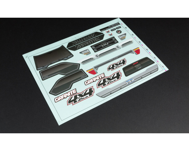 AR402261 Body Clear w/Decals GRANITE 4x4