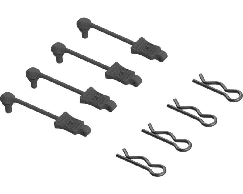 AR390178 Body Clip Retainer 1/8 Scale Black 4