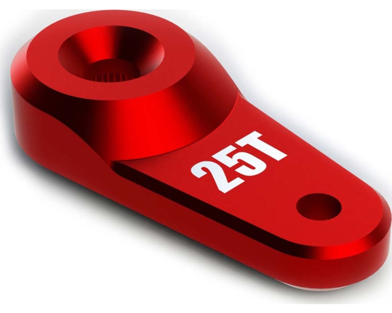 AR340102 Servo Horn Metal 25T Aluminum Red photo