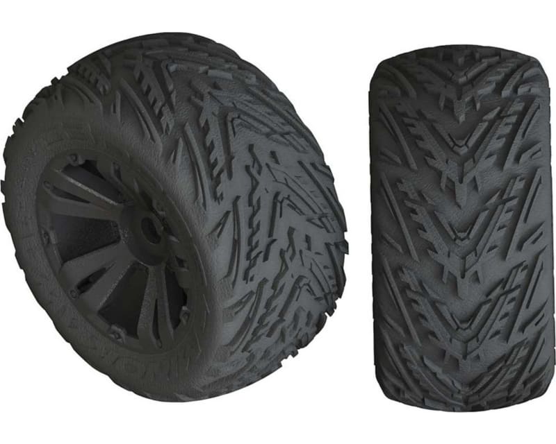 Tap to zoom AR550049 Minokawa LP 4S Tire 3.8 Glued Black 2