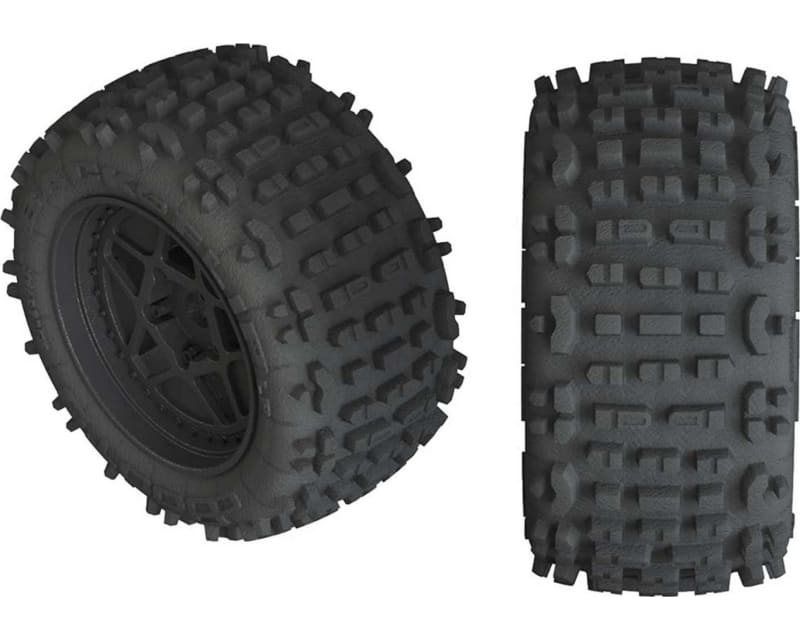 AR550050 Backflip LP 4S Tire 3.8 Glued Black (2)