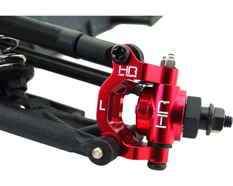 Aluminum Aluminum Caster RED W/King Pins - ARRMA 2WD