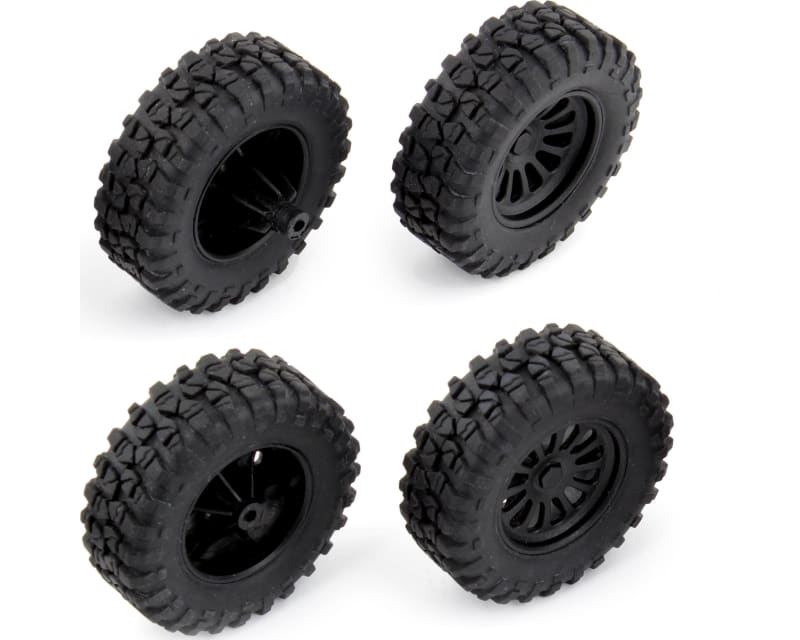 MT28 Front and Rear Wheels and Tires mounted