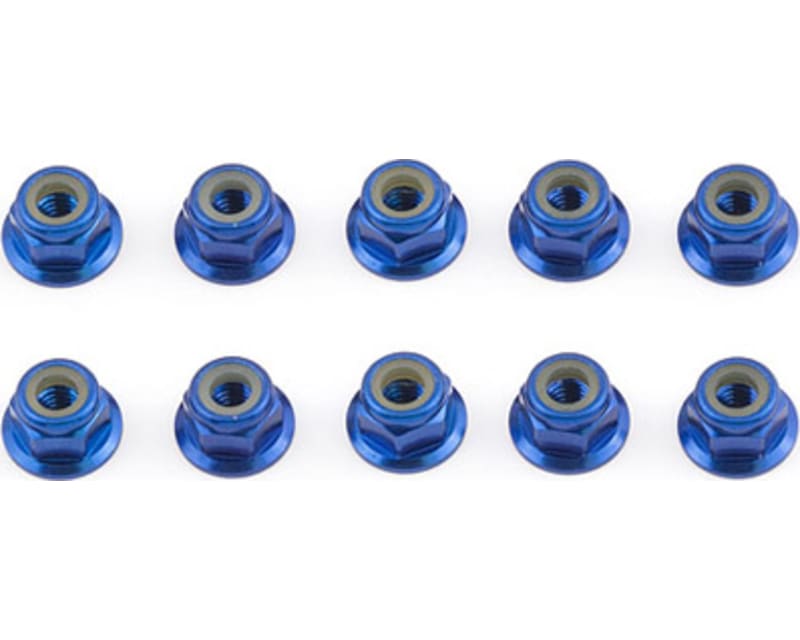 Factory Team Locknut 4mm Blue Mgt (10)