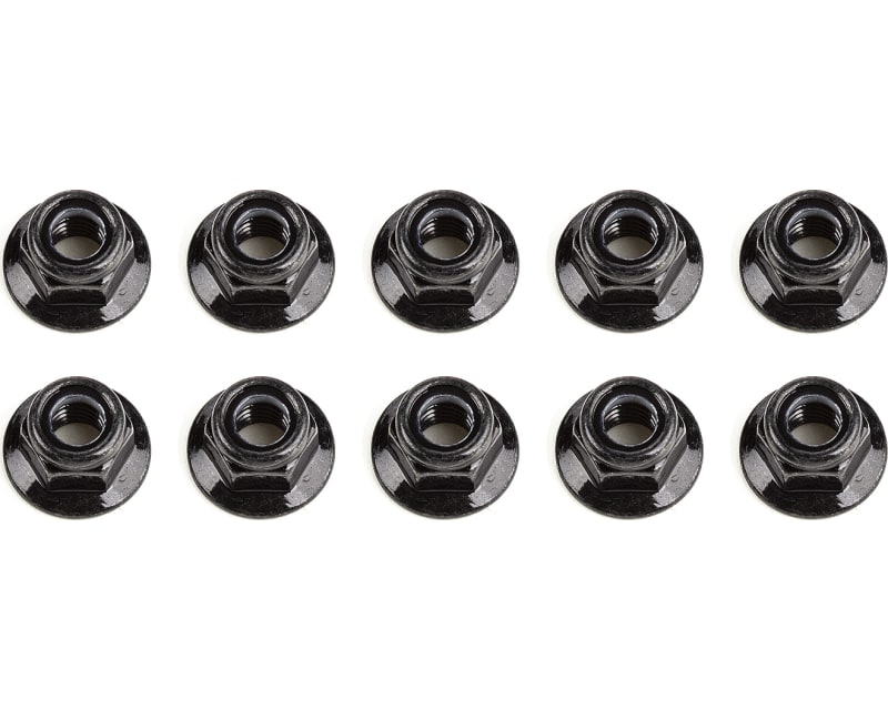 M5 Locknuts flanged black