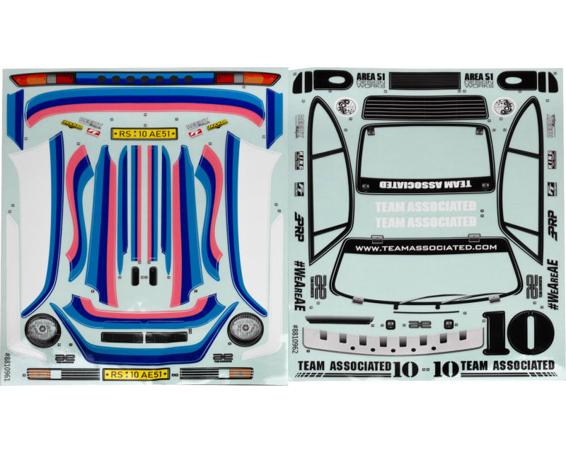 RC10 4x4 Rally Body Decal Set