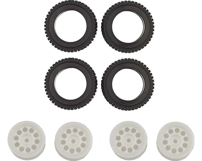 RC10 4x4 Rally Wheel and Tire Set
