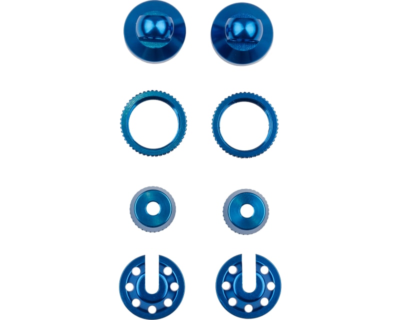 Tap to zoom 6x6 Aluminum Shock Caps Collars And Spring Cups Blue