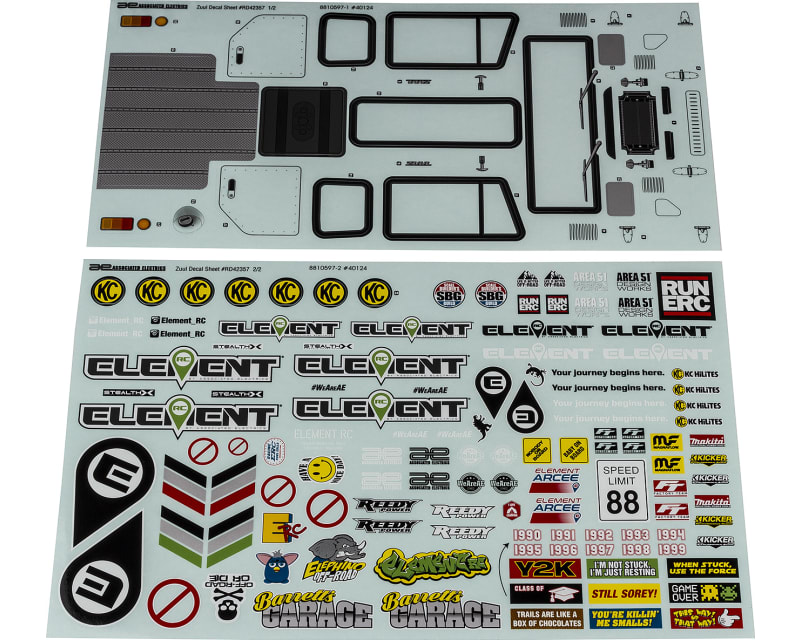 Enduro Zuul Decal Sheets