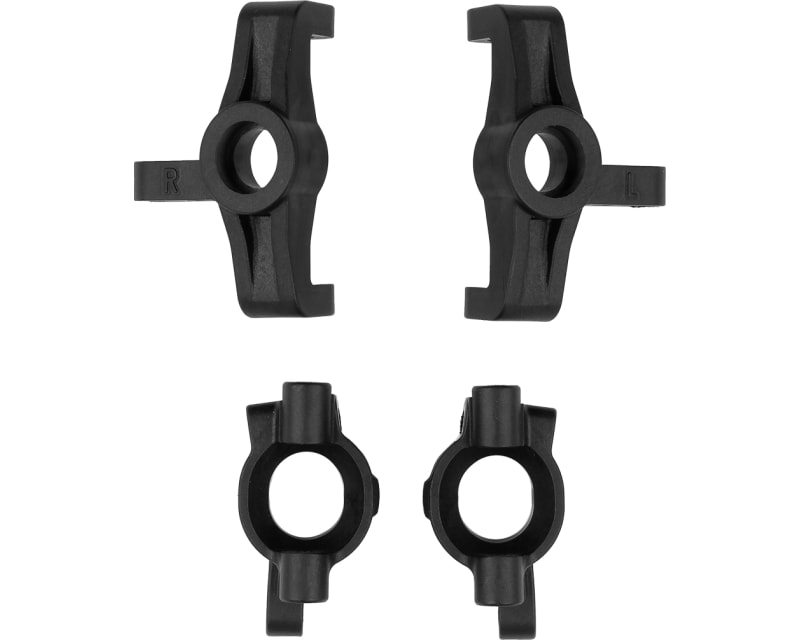 RC10 4WD Steering And Caster Blocks Black