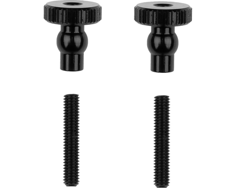Tap to zoom RC10 4WD Aluminum Chassis Stiffener Thumb Screws Black