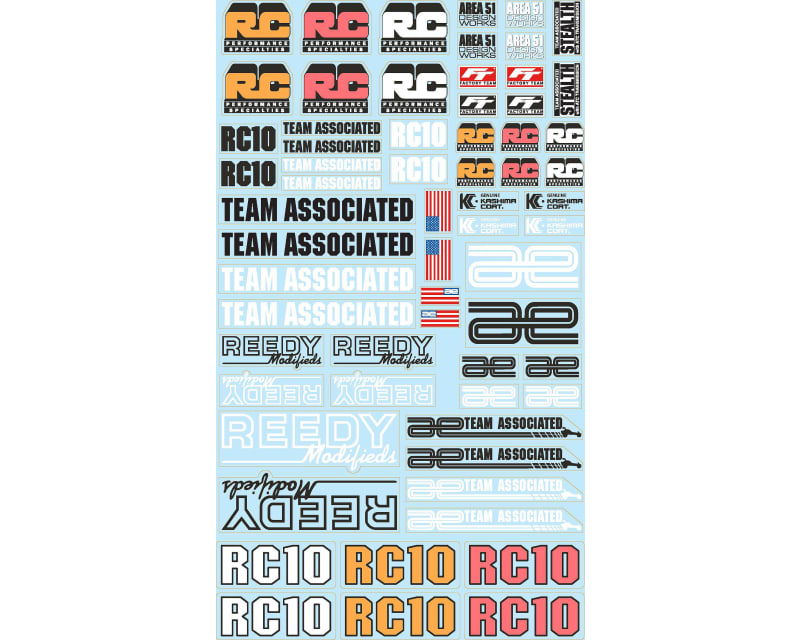 RC10 FT Decal Sheet